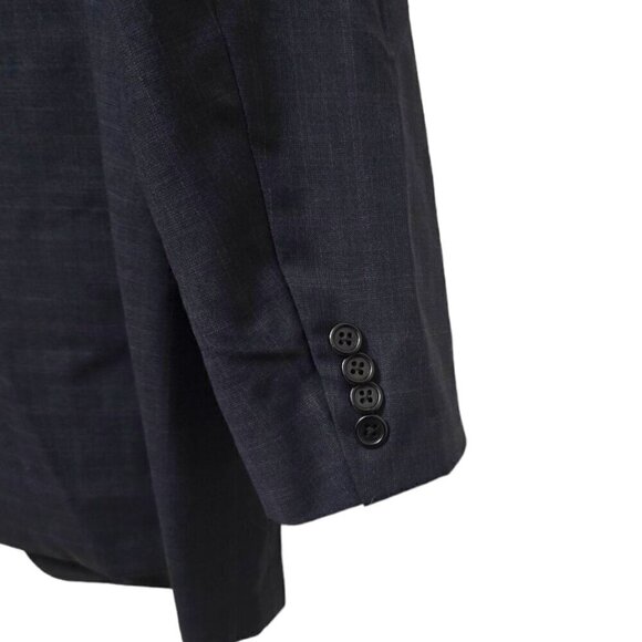 Hickey Freeman Vintage Madison Window Pane Gray Single Breasted Blazer Sz 42R - Picture 5 of 11